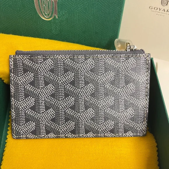 Goyard Black and White Card Holder GREY RARE 100% Authentic - Picture 4 of 5